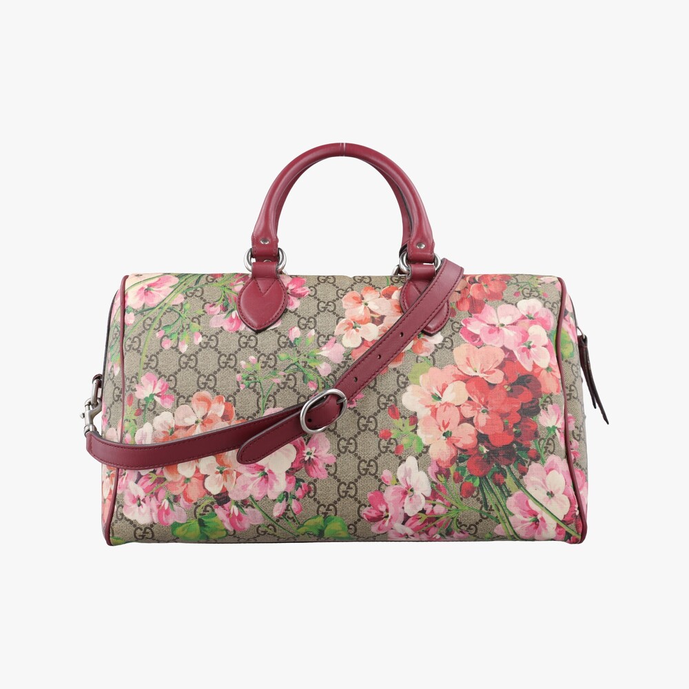 Gucci GG Blooms Multicolor Canvas Leather Beige Tan